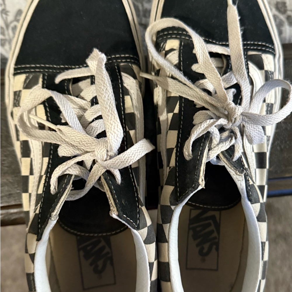 Vans  Checkered Black and White Sneakers